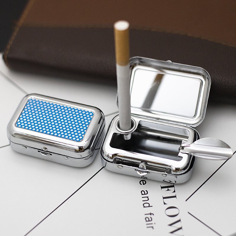 Creative Personality Trend Mini Portable Pocket Ashtray Fashion Outdoor Travel Carry-On Ash Box With Lid - Image 5