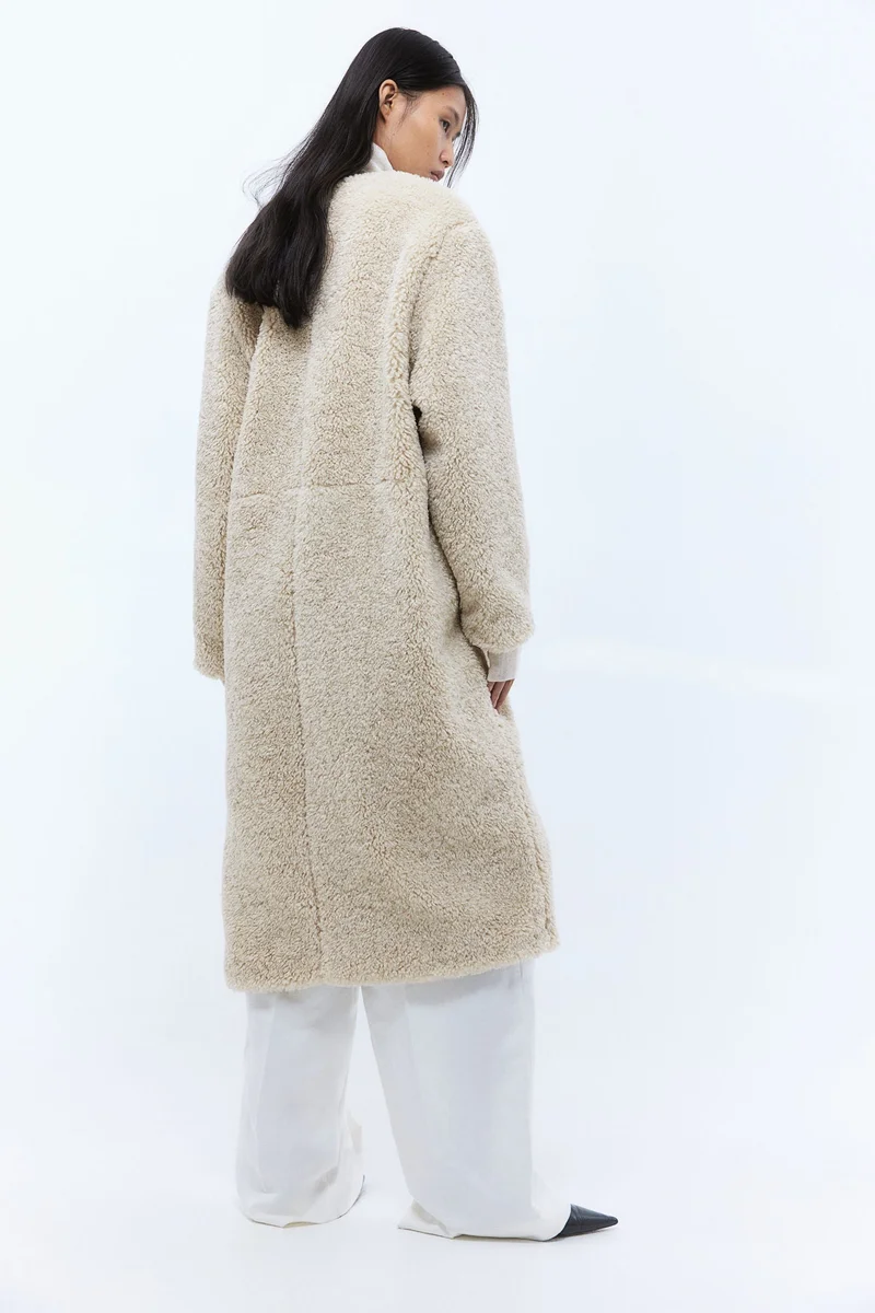 H&M Teddy Maxi Coat