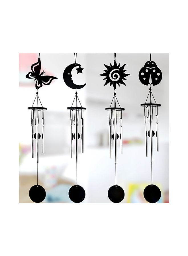 NIBEMINENT Hanging Ornament Multi Tube Wind Chime Black/Silver 12centimeter  - Image 2