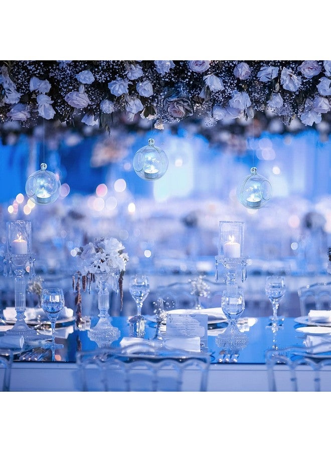 Pomeat Pomeat 30 Pcs Hanging Candle Holder Clear Plastic Terrarium Globe Hanging Tea Lights Candle Holder for Plants Wedding Christmas Party Centerpiece Decor, 260 Ft Fishing Line, 3.54 inch  - Image 5