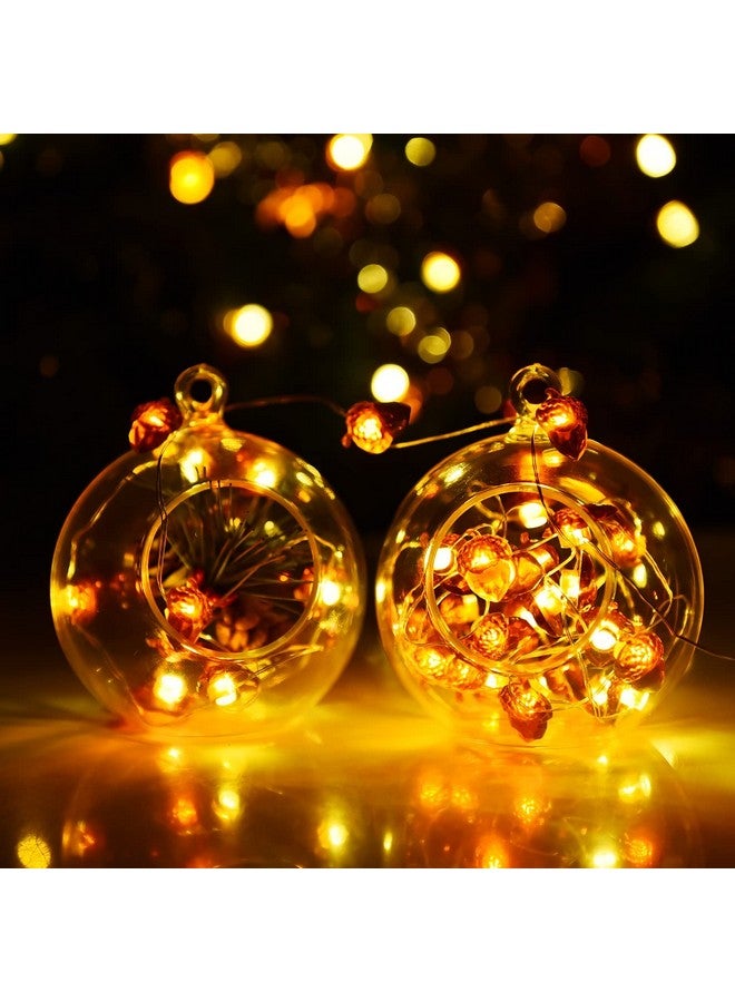 Pomeat Pomeat 30 Pcs Hanging Candle Holder Clear Plastic Terrarium Globe Hanging Tea Lights Candle Holder for Plants Wedding Christmas Party Centerpiece Decor, 260 Ft Fishing Line, 3.54 inch  - Image 2