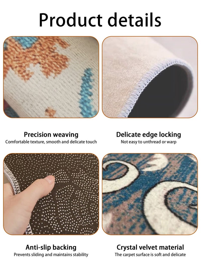 Sofa Carpe, Modern Style Living Room Rugs, Soft Floor Mats, Carpet Mats, Non-Slip Sofa Cushions, Washable Living Room Rugs, Retro Style, Multiple Sizes