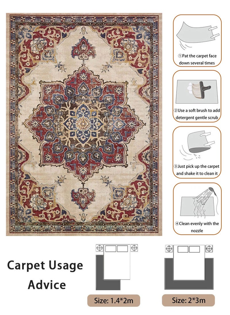 Sofa Carpe, Modern Style Living Room Rugs, Soft Floor Mats, Carpet Mats, Non-Slip Sofa Cushions, Washable Living Room Rugs, Retro Style, Multiple Sizes