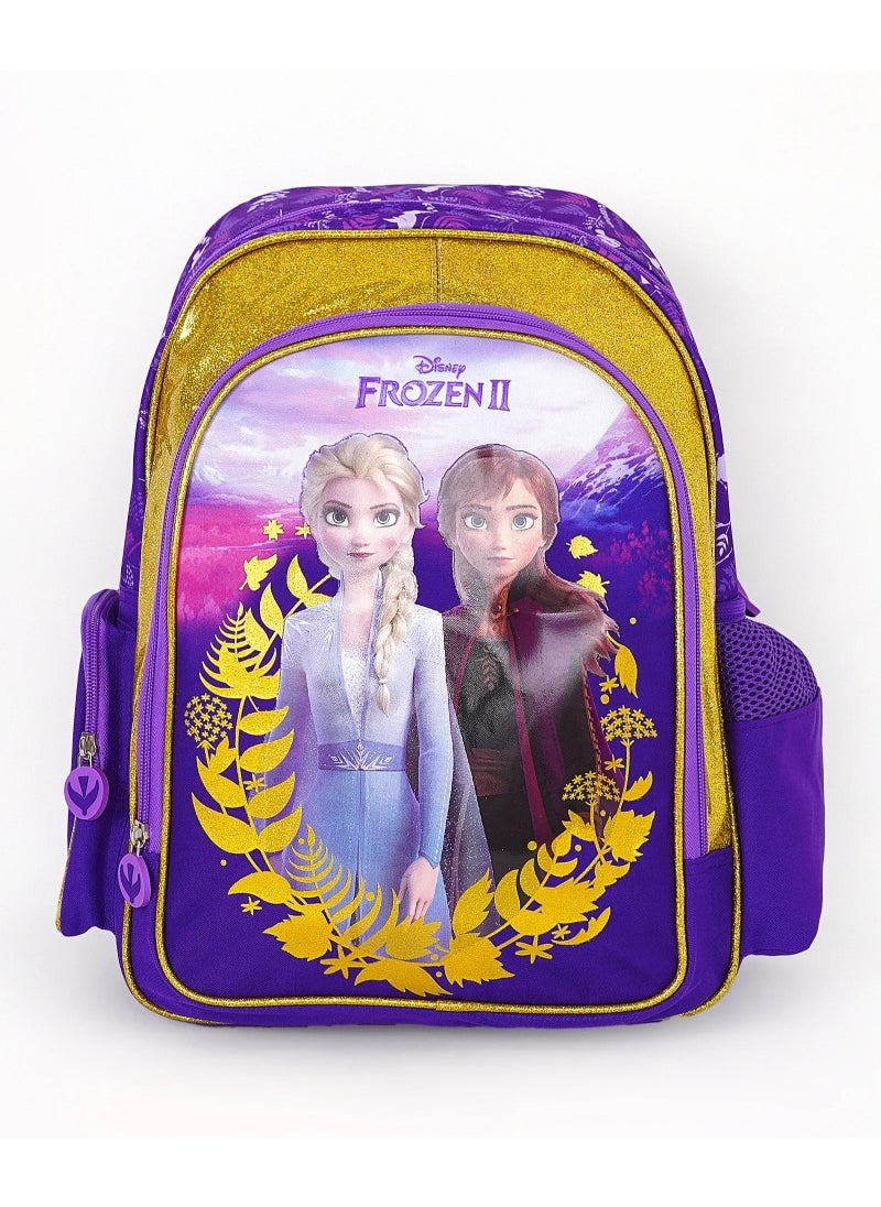 Disney Frozen Large Backpack for Kids, Durable & Spacious, School Bag with Ample Storage, 5 Years+ - 16 Inches 