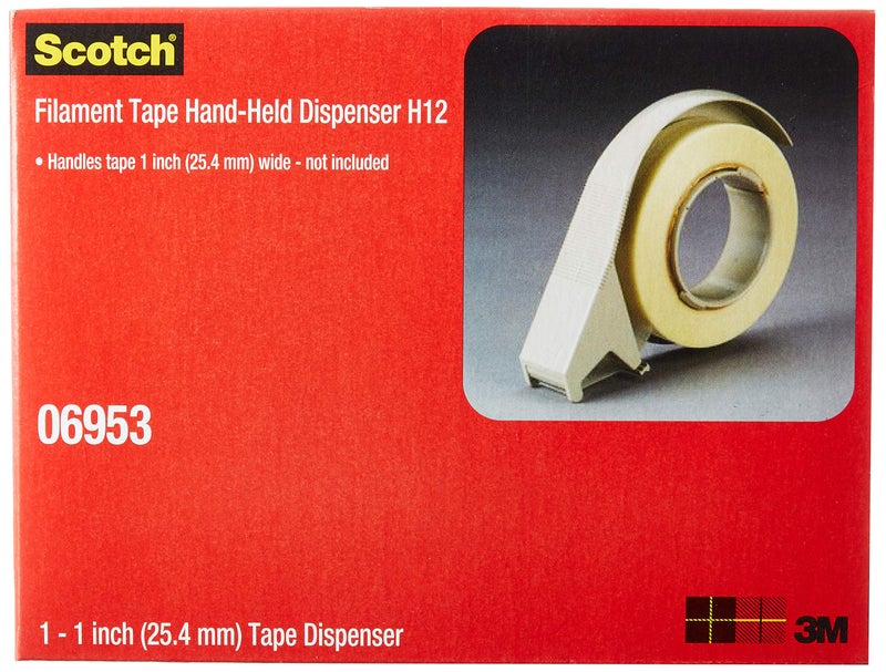 Scotch Brand Filament Tape Hand Dispenser H12, PN6953, 1 in, Gray - Image 3