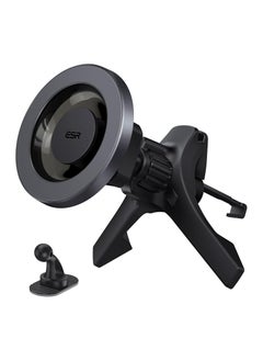 Car Mount Designed for MagSafe, (HaloLock) Stronger Magnets, MagSafe Car Phone Holder, Air Vent Mount for iPhone 15/14/13/12 Seires, Car Accessories, Charging Not Supported, Metallic Grey