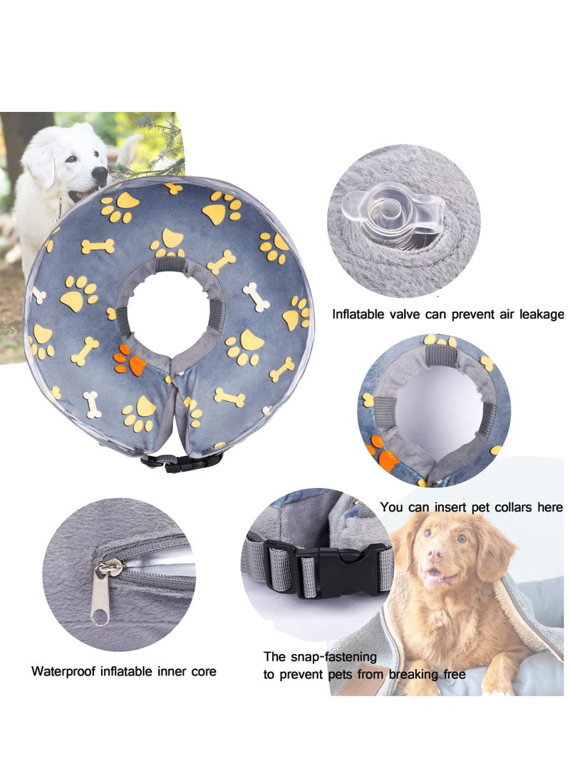 Generic - Dog Cone ,Comfy Recovery Collar for Dogs Inflatable, Soft, u0026 Adjustable Cone for After Surgery, Wounds, Rashes, u0026 Vet Visits  Clear Shield u0026 Secure Buckle,Medium Size - Image 1