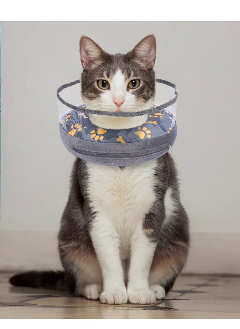 Generic - Dog Cone ,Comfy Recovery Collar for Dogs Inflatable, Soft, u0026 Adjustable Cone for After Surgery, Wounds, Rashes, u0026 Vet Visits  Clear Shield u0026 Secure Buckle,Medium Size - Image 1