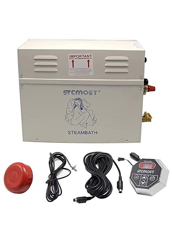 ستيم مولد البخار 6KW مولد غرفة البخار مولد البخار للمنزل والتجاري مجموعة مولدات البخار مولد البخار شاشة عرض رقمية مولد البخار ساونا (6KW) - Image 1