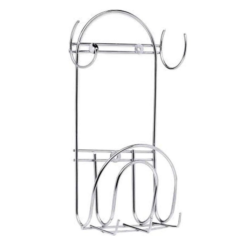 JISUN Stainless Steel Wall Mounted Ladle Hook Rail Wall Mounted Chakla Belan Stand for Kitchen Silver Pack of 3  - Image 5