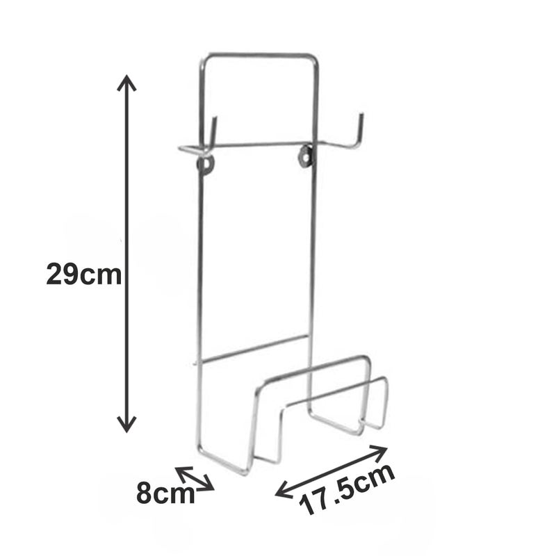 JISUN Stainless Steel Wall Mounted Ladle Hook Rail Wall Mounted Chakla Belan Stand for Kitchen Silver Pack of 3  - Image 3
