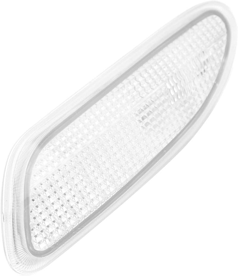 Left Side Marker Light, Car Turn Signal Lamp Cover for W203 C Class, PC Material - OE Specification Fitment, Durable Replacement for Front Bumper (White) - Image 2