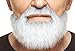 Mustaches Self Adhesive Novelty Short Boxed Fake Beard False Facial Hair Costume Accessory for Adults Gray with White Color - Image 3