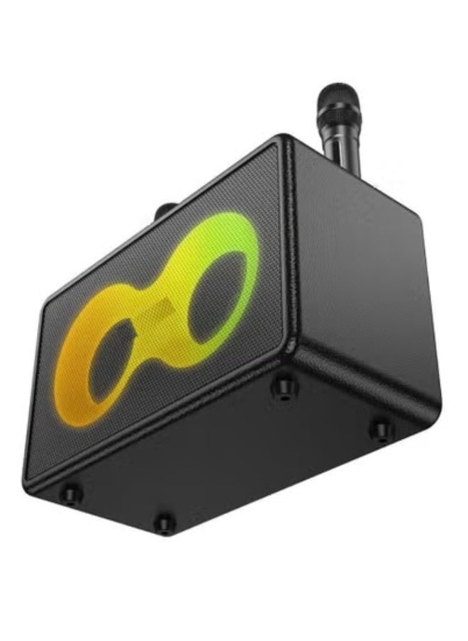 إلترازون Portable Bluetooth Speaker with 60W Peak Output | Dual 15W Full-Range Drivers & 5W Tweeter | Dual Wireless Microphones for Karaoke | RGB Strobe Party Lights | 2×3000mAh Battery with USB-C Fast Charging | 6H Music / 8H Mic Playtime | TF Card, USB, AUX Input | Echo & Reverb Voice Effects | Ideal for Parties, Events, and Outdoor Use  - Image 3