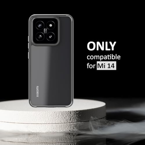 KAPAVER Hybrid Series Back Cover Case Compatible with Xiaomi 14 (PC+TPU) (Clear) - Image 2