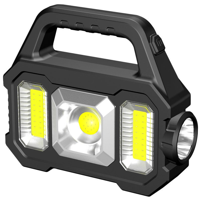 New Multifunctional Solar Charging Work Light Six Gear Adjustable Outdoor Emergency High Brightness LED Illumination Lamp COB-2205B color box + charging line (solar charging) 