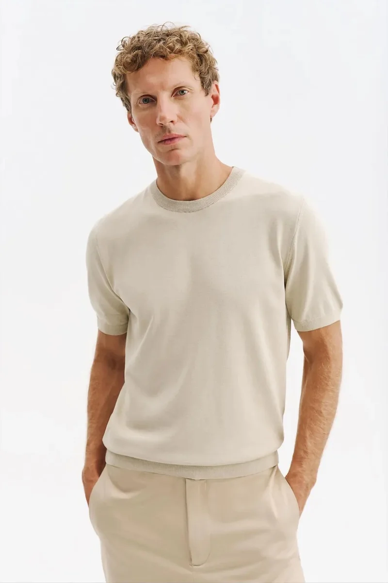 Giesto Stone Natural GIESTO Men's Cotton T-Shirt for Men | Best Price UAE