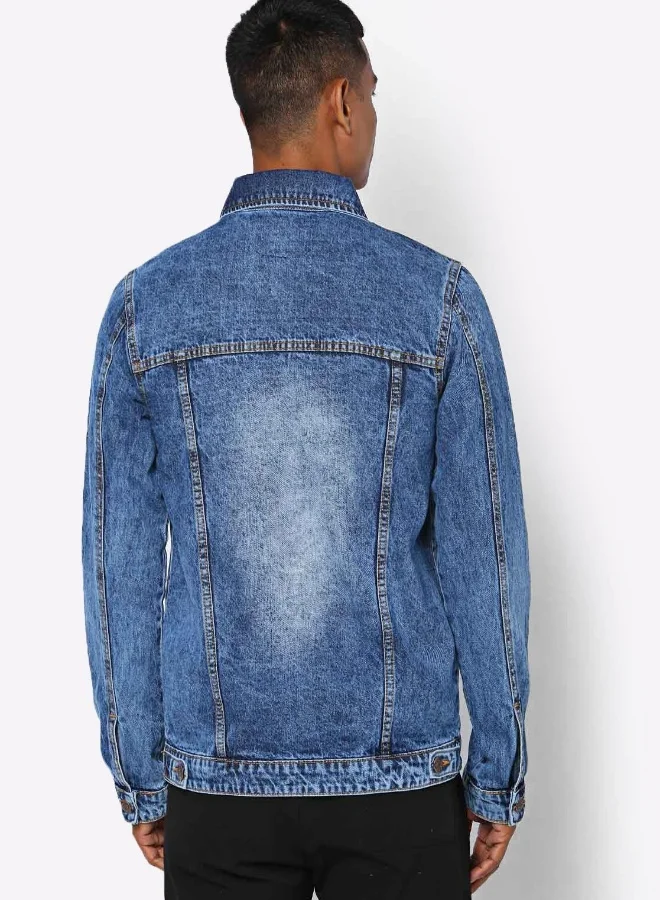 HIGH STAR Men Blue Denim Jacket