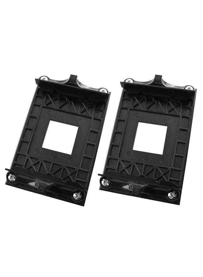 AXLIZER AM4 mounting Bracket 2Sets CPU Cooler Fan Heatsink Motherboard Retention Mounting Bracket for AM4 B350 X370 A320 X470 Black - Image 1