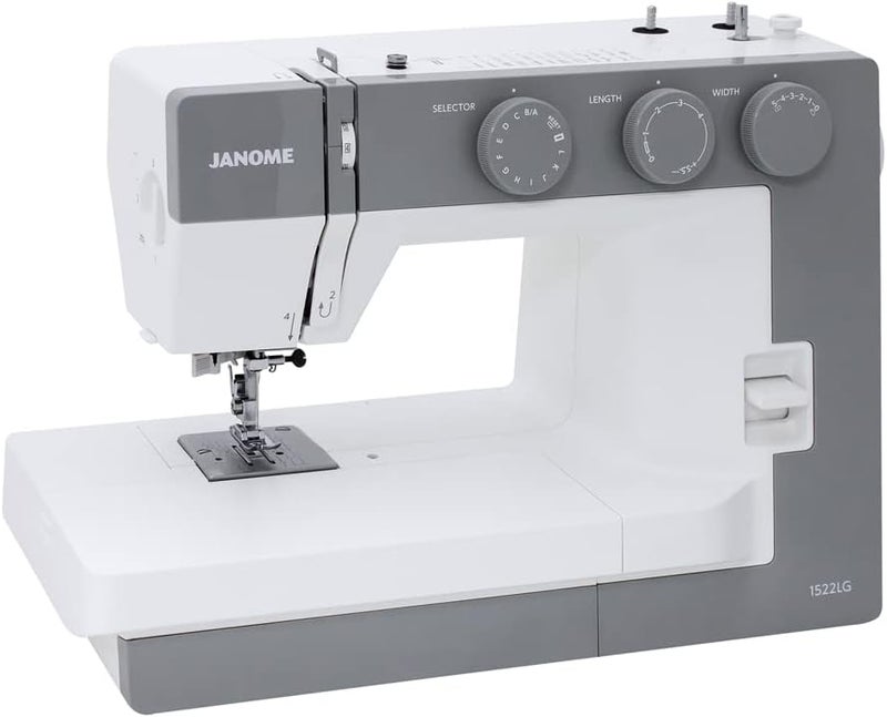 جانوم آلة خياطة Janome 1522LG باللون الرمادي، مخصصة لهواة الخياطة والحرفيات لدى النساء - Image 1