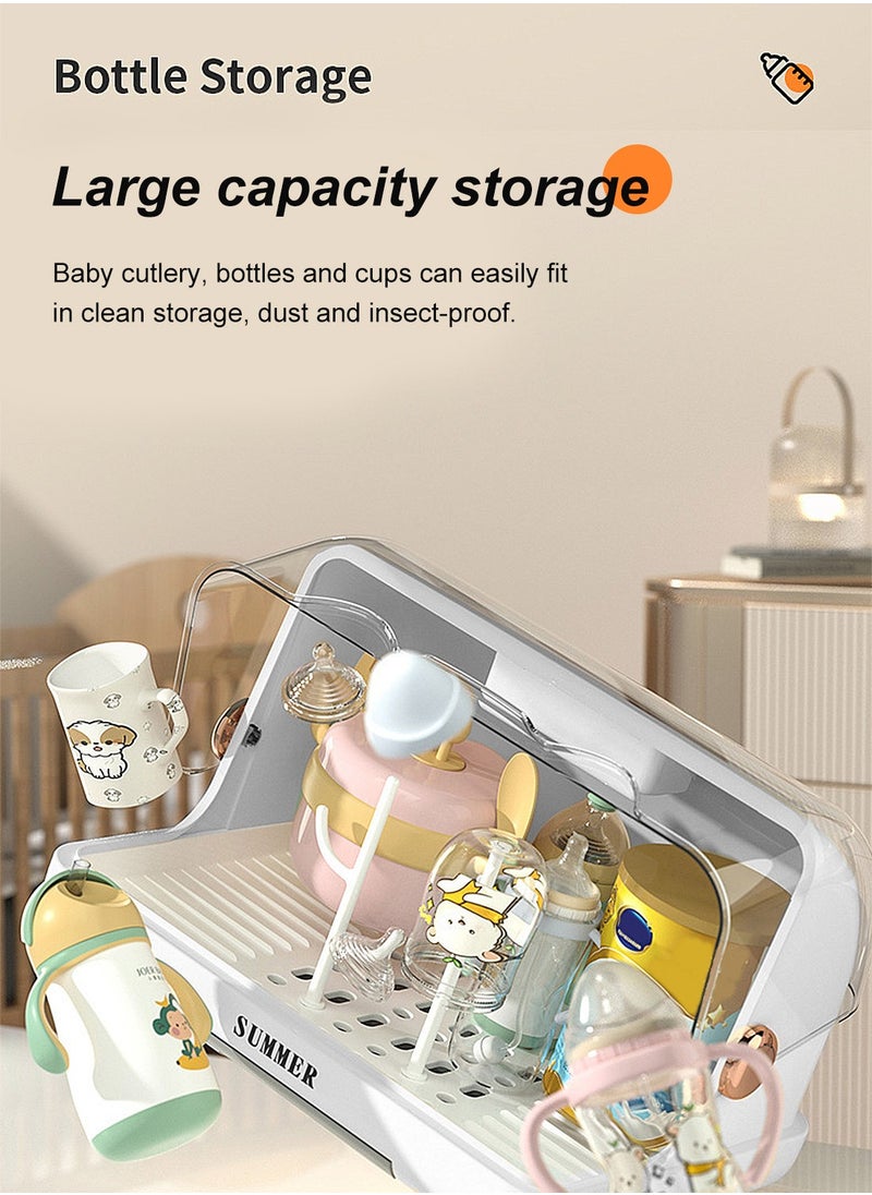 MaBaby - Baby Bottle Storage Box with Dust-proof Cover, UV Sterilizer and Storage Box for Baby Bottles - Image 1