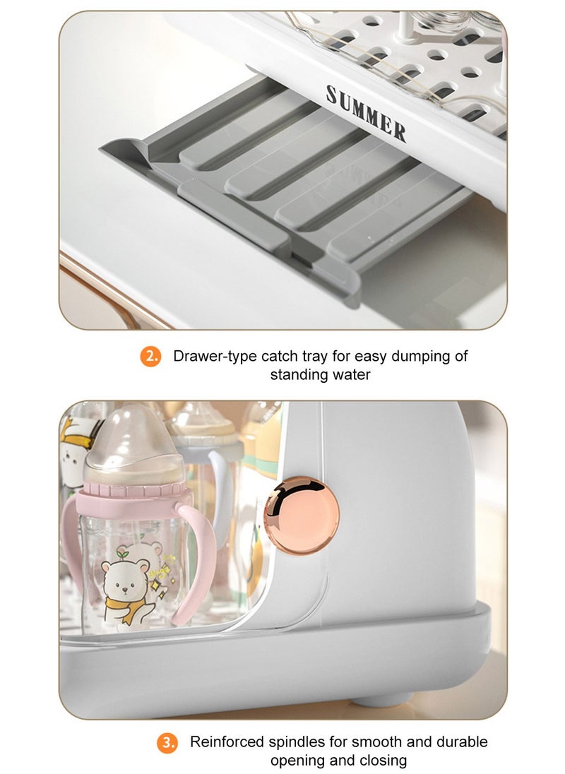 MaBaby - Baby Bottle Storage Box with Dust-proof Cover, UV Sterilizer and Storage Box for Baby Bottles - Image 1