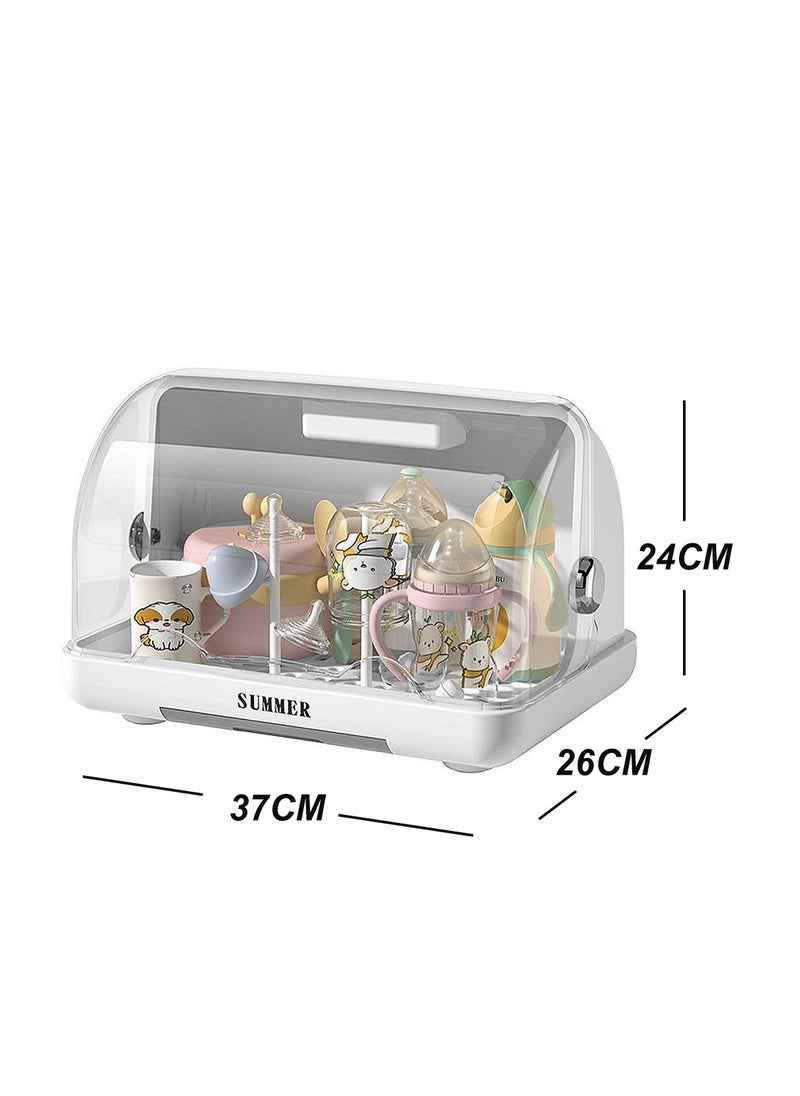 MaBaby - Baby Bottle Storage Box with Dust-proof Cover, UV Sterilizer and Storage Box for Baby Bottles - Image 1