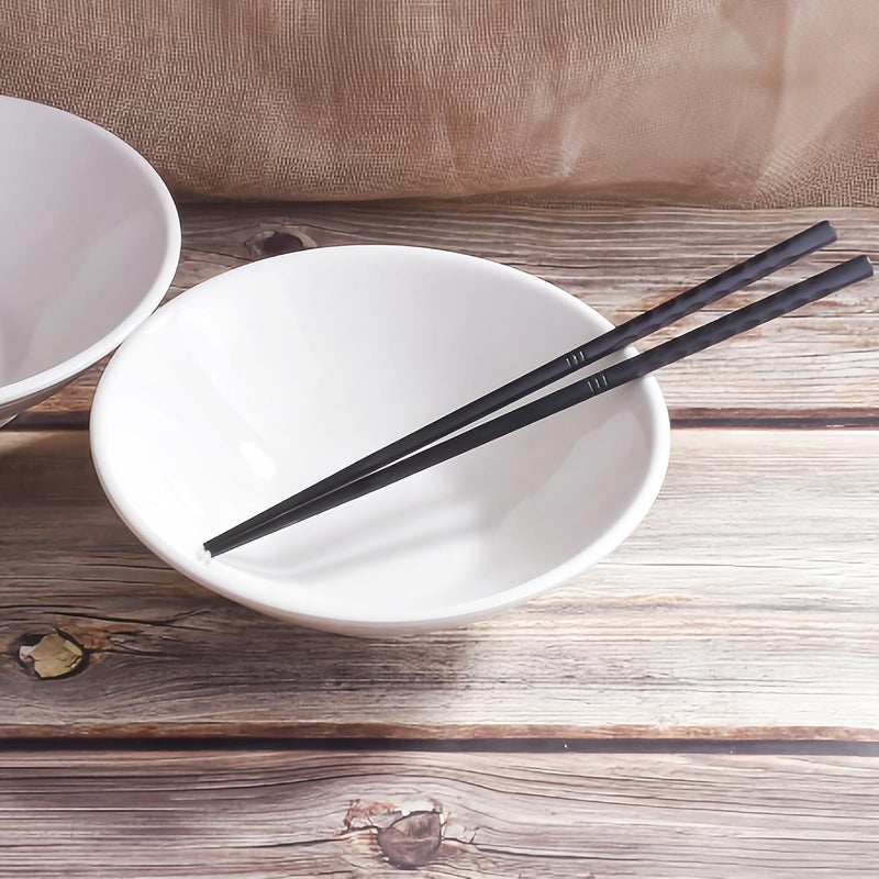 LMRLCS Large Ceramic Ramen Bowls 75 Inch White Set of 2 Ribbed Design - Image 3