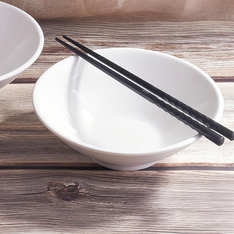 LMRLCS Large Ceramic Ramen Bowls 75 Inch White Set of 2 Ribbed Design - Image 2