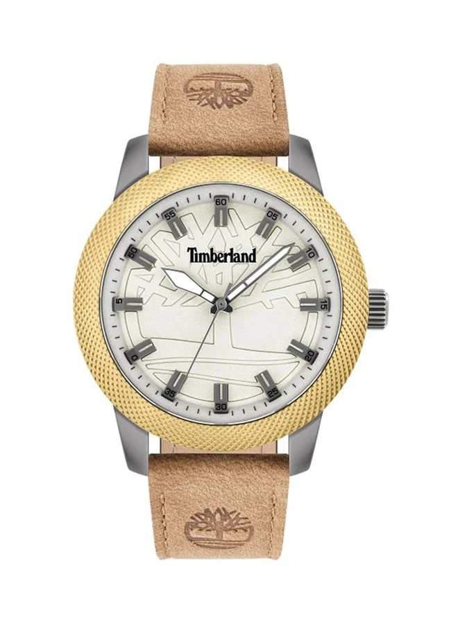 تمبرلاند ساعة تيمبرلاند رجالية جلد بني مينا أوف وايت