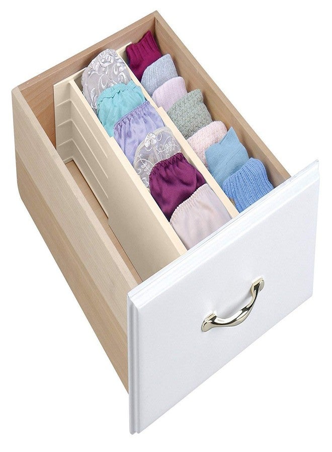 Nirvik expandable drawer dividers for kitchen office wardrobe cloth innerware storage organizer,drawer separator for kitchen jewellery cloth stationary(white/2 pcs) - Image 4