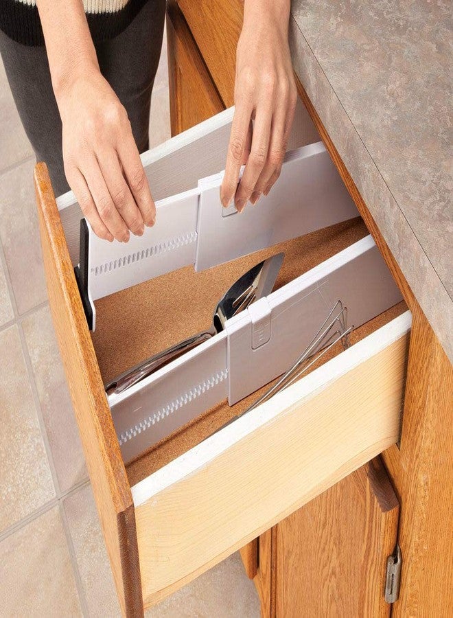 Nirvik expandable drawer dividers for kitchen office wardrobe cloth innerware storage organizer,drawer separator for kitchen jewellery cloth stationary(white/2 pcs) - Image 5