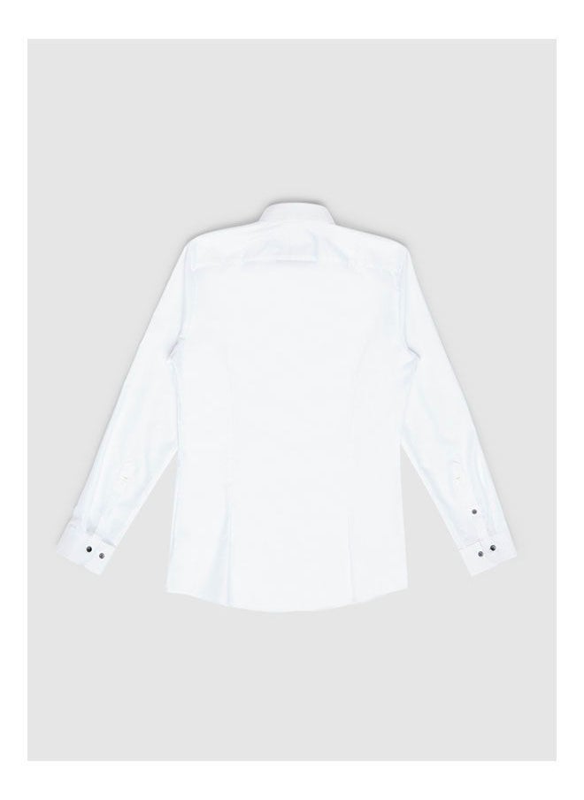 Olymp - Collared Neck Long Sleeve Plain/Basic Shirt - Image 1