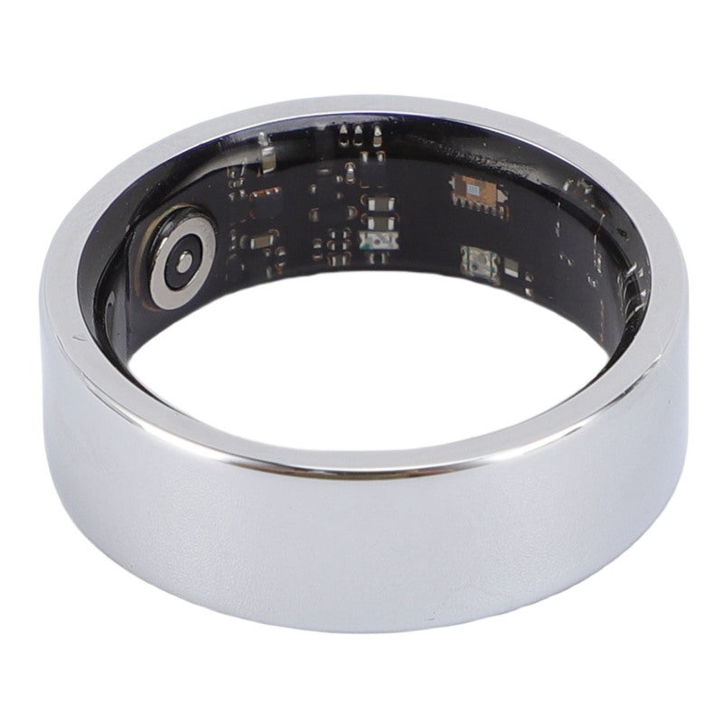 Smart Fitness Ring Size 12 Silver IP68 Waterproof - Gesture Control Step Counter Ring for Swimming Diving All Day Wear Workouts - Image 2