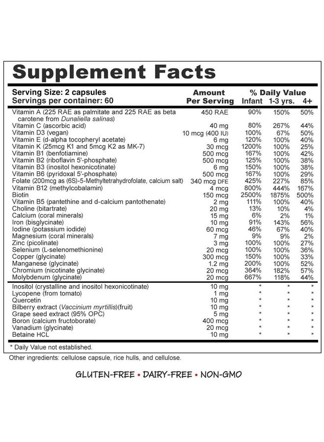 Wellness Resources Super Mini-Multi - Children's Multivitamin Swallowable Capsules with Methyl Folate, Methyl B12 and Coenzyme B Vitamins for Growth, Focus, Brain Health (120 Capsules) - Image 2