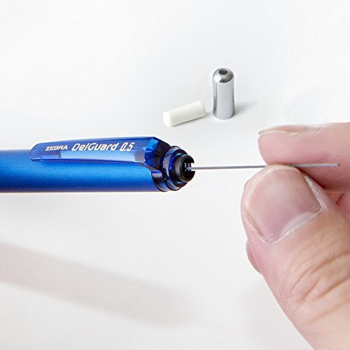 Zebra Pen قلم رصاص ميكانيكي زيبرا ديلغارد 1-عبوة مع إعادة تعبئة، 0.5 مم، برميل أبيض، آلية زنبركية مزدوجة تقاوم كسر الرصاص، مشبك لحمل سهل (58691) - Image 4