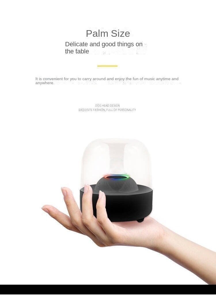 HW - For Harman Kardon Glass Bluetooth Speaker Desktop Mini Computer Subwoofer Bluetooth Speaker - Image 1