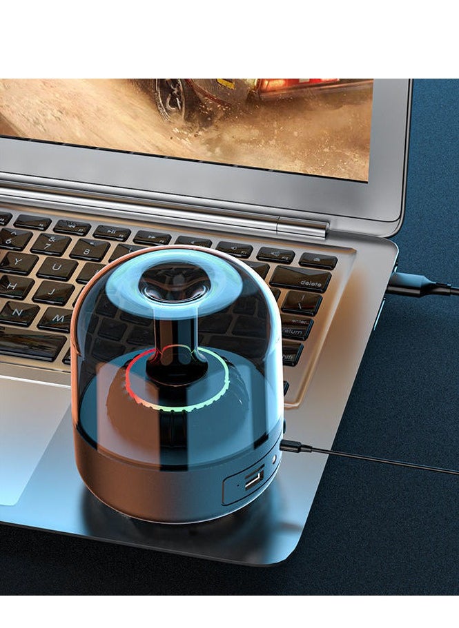 HW - For Harman Kardon Glass Bluetooth Speaker Desktop Mini Computer Subwoofer Bluetooth Speaker - Image 1