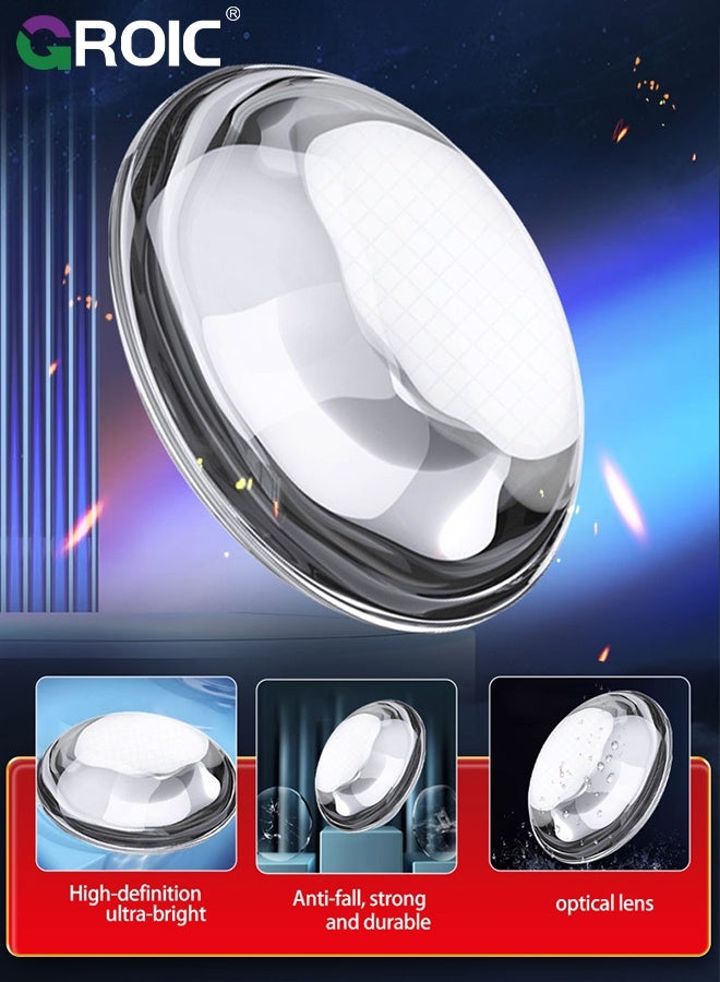 GROIC 2 Pcs Motorcycle Skull Headlight, Motorcycle Led Headlight, Headlights Motorcycle, World Handmade Led Motors Skull Lamp, Motors Skull Front Head Light for Motors Decorations - Image 4