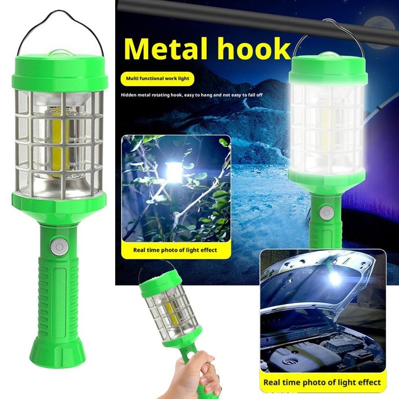 Green Rechargeable 1000 Lumen LED Work Light COB Front Side Lights Magnetic Base - Image 4