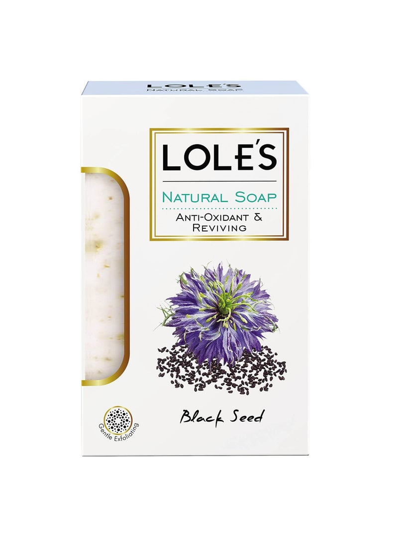 LOLE'S Luxury Pure Natural Soap, Black Seed Beauty Bar, Detox & Deep Cleansing Face and Body Care - Vitamin E, SLS-Free, Crisp & Fresh Touch, 100% Vegetable, No Animal Fat 150g - Image 2