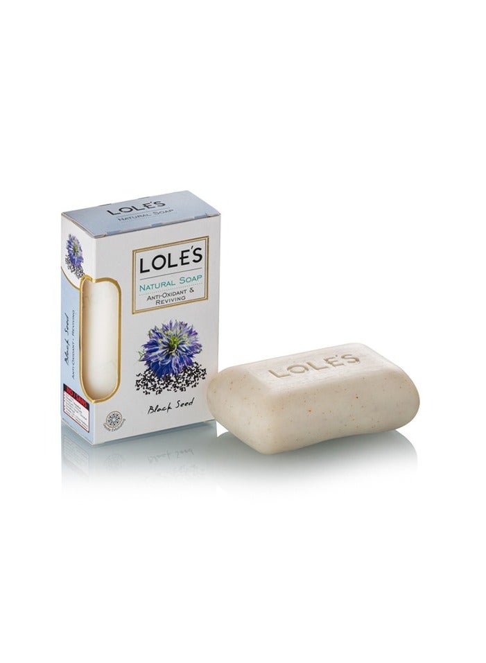 LOLE'S Luxury Pure Natural Soap, Black Seed Beauty Bar, Detox & Deep Cleansing Face and Body Care - Vitamin E, SLS-Free, Crisp & Fresh Touch, 100% Vegetable, No Animal Fat 150g - Image 1