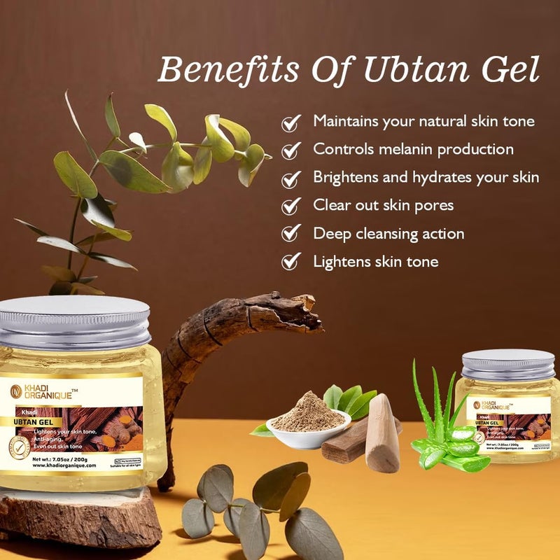 Khadi ORGANIQUE Khadi Organique Aloe Vera Ubtan Moisturizing Gel 200 gm Fenugreek Face Wash 100 ml SLS Paraben Free Natural Skincare Duo for Youthful Glowing Skin Skin Whitening AntiAgeing and Brightening - Image 3