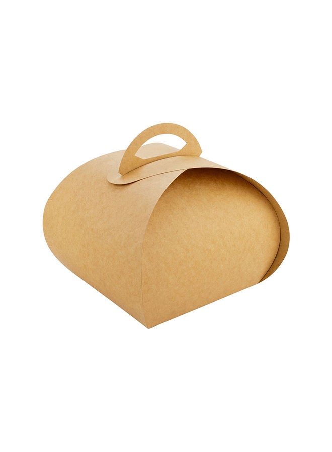 Restaurantware Ingenero 6.5 Inch Cake Boxes With Handles, 100 Built-In Handle Lunch Boxes - Grease-Resistant Lining, For Desserts Or Meals, Kraft Paper Gable Boxes, Easy To Carry, Recyclable - Image 4