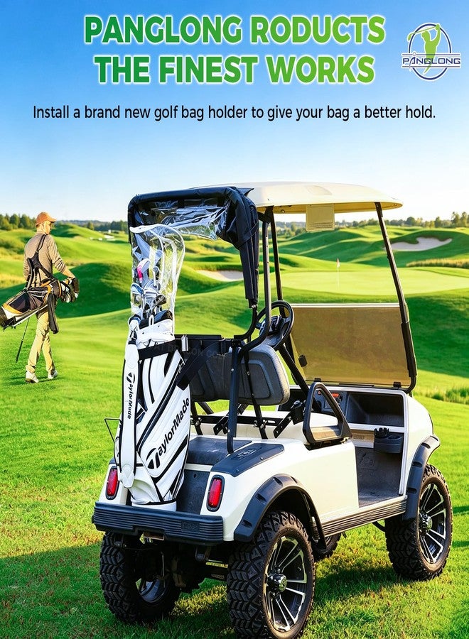 Panglong 2 Seat DS Golf Cart Bag Holder with Screws, Golf Bag Attachment for 1987-Up Club Car DS 2 Seat Models, OEM #1013935 - Image 2