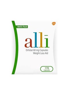 alli Diet Weight Loss Supplement Pills, Orlistat 60mg Capsules, 170 Count