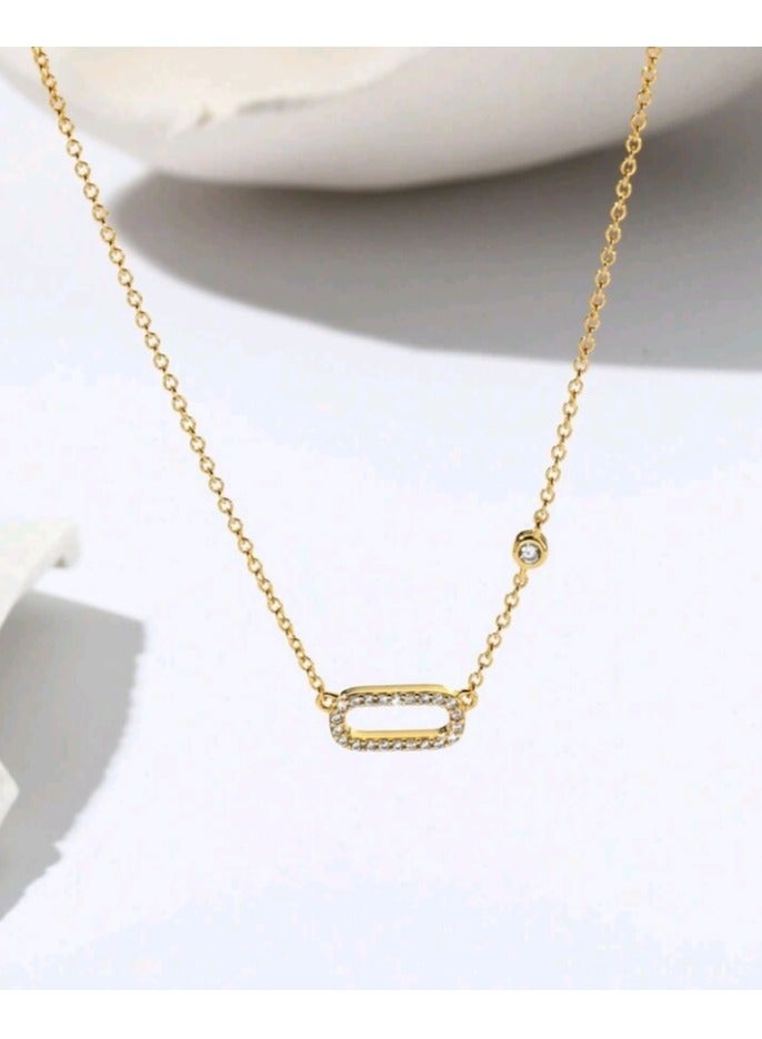 Attractives Pure 925 Sterling Silver Necklace For Women Gold Plated - Image 2