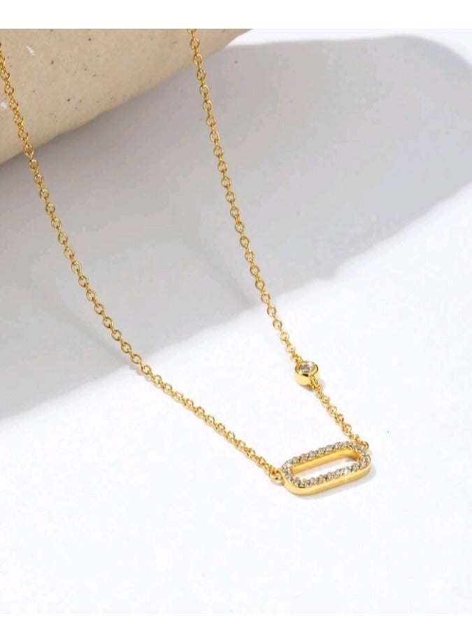 Attractives Pure 925 Sterling Silver Necklace For Women Gold Plated - Image 3