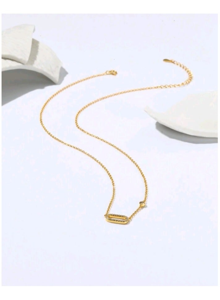 Attractives Pure 925 Sterling Silver Necklace For Women Gold Plated - Image 4