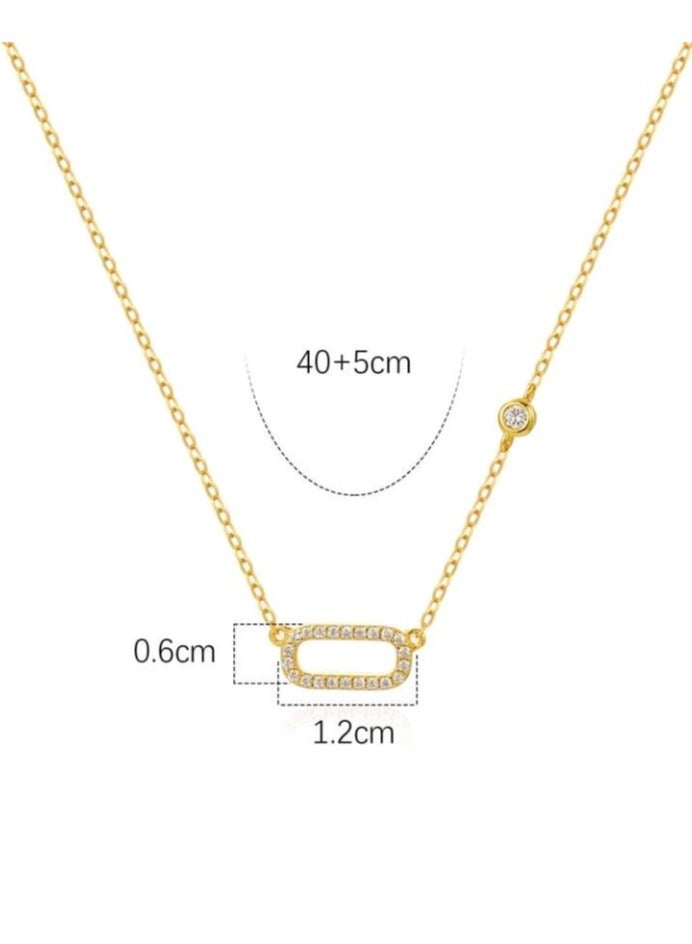 Attractives Pure 925 Sterling Silver Necklace For Women Gold Plated - Image 5